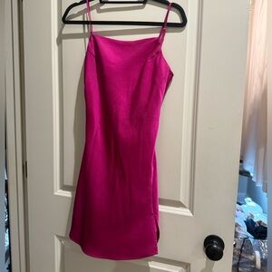 Cotton Candy Pink Spaghetti Strap Mini Slip Dress